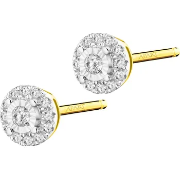 Náušnice Náušnice ze žlutého a bílého zlata s diamanty - 0,10 ct - ryzost 585 - 220.660