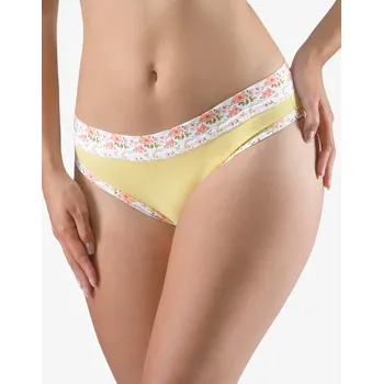 Dámské oblečení Gina Výhodné balení 5 kusů - Kalhotky bokové se širokým bokem kolekce Disco 18 16178P Barva/Velikost: šampaň, maracuja / L/XL