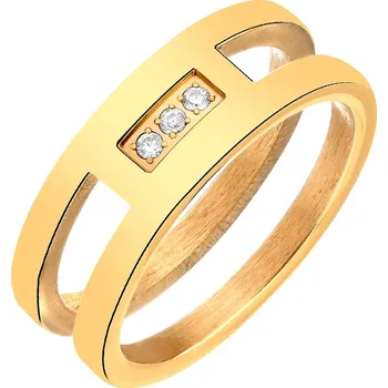 Prsten Prsten z ušlechtilé oceli se zirkony - EL530-8234