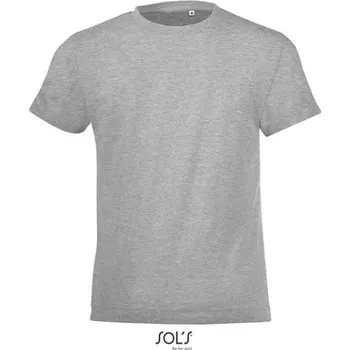 Dívčí tričko Regent FIT dětské tričko s krátkým rukávem šedá 3XL