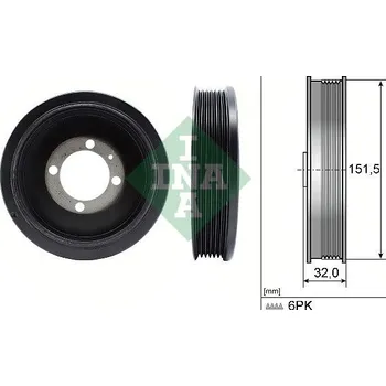 Řemenice, klikový hřídel Schaeffler INA 544 0123 10