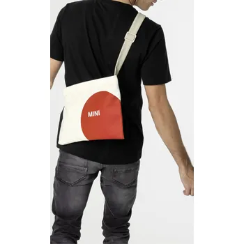 Taška přes rameno MINI - white / rebel red