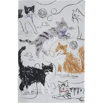 Utěrka Kuchyňská utěrka Feline Friends modrá