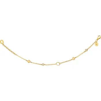 Náramek Pozlacený stříbrný náramek charms - AP530-4837