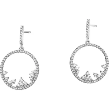 Šperk Stříbrné náušnice se zirkony - kruhy - AP525-9403