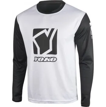Moto oblečení YOKO Motokrosový dres YOKO SCRAMBLE bílá / černá M