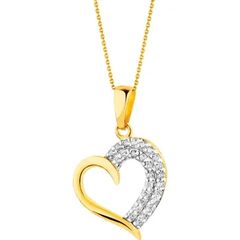 Přívěsek Zlatý přívěsek se zirkony - srdce - Z-654.01