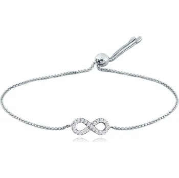 Náramek Dámský stříbrný náramek nekonečno JMAS0187SB00