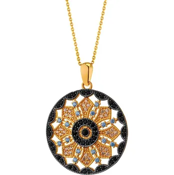 Přívěsek Zlatý přívěsek se zirkony - rozeta - AP536-9079