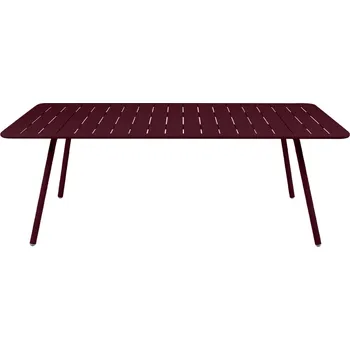 Zahradní stůl Třešňově červený kovový stůl Fermob Luxembourg 207 x 100 cm