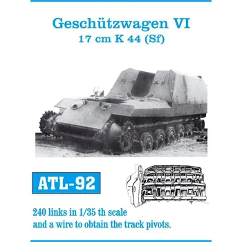 Plastikový model 1/35 ATL-092 Geschützwagen VI 17cm K44 (Sf) - Friul Model