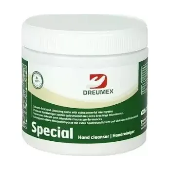 Čisticí prostředek na ruce Dreumex Special 550 g v dóze (KP-10406001007) (Dreumex Special je čistící pasta na ruce bez obsahu rozpouštědel pro středně až silná znečištění, jako jsou brzdová kapalina, cement, olej, maziva, nafta)