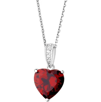 Přívěsek Stříbrný přívěsek se zirkony - srdce - AP536-5575