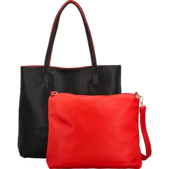 Kabelka Trendy sada: Kabelka přes rameno a crossbody, černo-červená