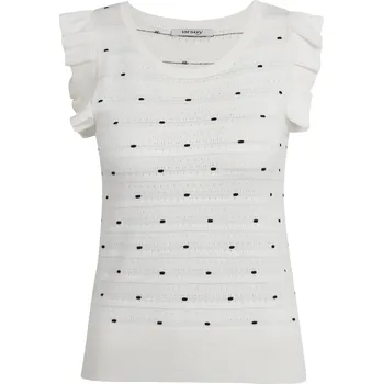 Dámské tričko Orsay Bílé dámské puntíkované svetrové tričko - Dámské Orsay šedá 2438335