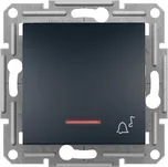 SCHNEIDER ELECTRIC ASFORA Tlačítko se symbolem zvonku, orientační kontrolka, řazení 1/0So, bezšroubové, antracit