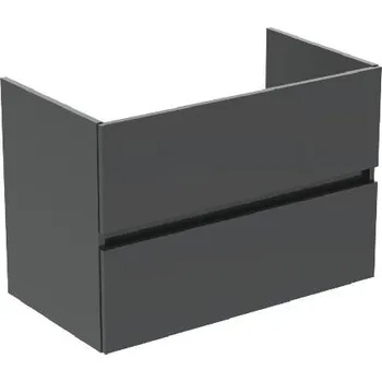 Koupelnový nábytek Ideal Standard Eurovit+ - Umyvadlová skříňka, 55x80x44 cm, 2 zásuvky, lesklá šedá R0263TI