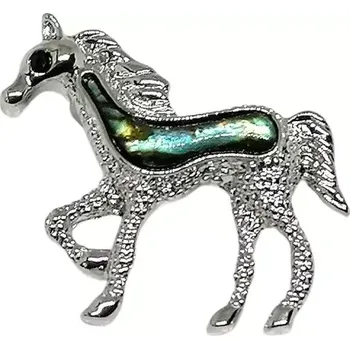 Brož Brož koník malá s mušlí Paua