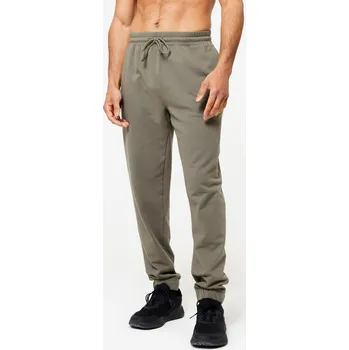 DOMYOS Pánské fitness tepláky Regular 3XL KAŠTANOVÁ|ZELENÁ