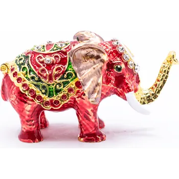 Milujeme Kameny Slon - mosazná soška - barevná Velký 425747