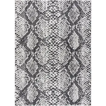 Koberec Kusový koberec Sion Sisal Snake`s skin 22162 ecru/black – na ven i na doma, 120x170, šedá, chodba / předsíň, Dywany Łuszczów - 1 rok na vrácení + DOPRAVA ZDARMA k Vám i zpět