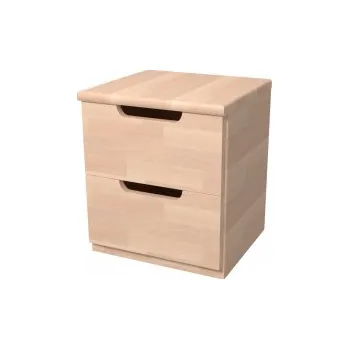 Noční stolek Skříň zásuvková 2 zásuvky BUBLINY hloubka 306 buk cink