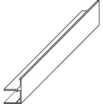 Stavební profil LANIT PLAST Ukončovací/okrajový U/F-profil AL 10 mm 2,1 m