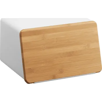 chlebník Bílý kovový chlebník Yamazaki Tower 31,5 x 24,5 cm