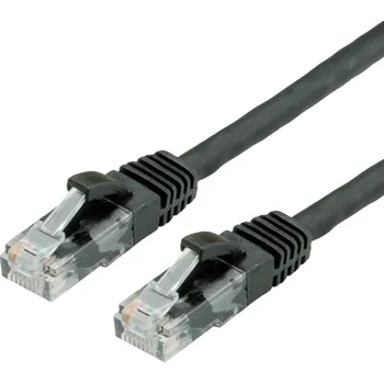 Datový kabel Value 21.99.1085 RJ45 síťové kabely, propojovací kabely CAT 6 U/UTP 10.00 m černá nestíněný, bez halogenů, samozhášecí 1 ks