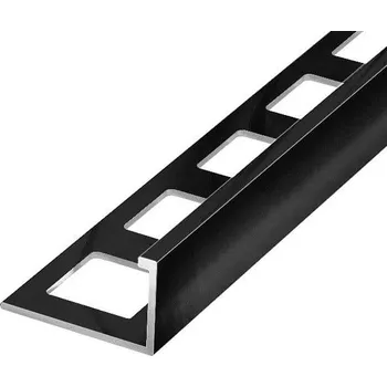 Stavební profil ACARA SP3 PREMIUM ukončovací lišta L, černá matná, lakovaný hliník,12,5 mm/2,5 m