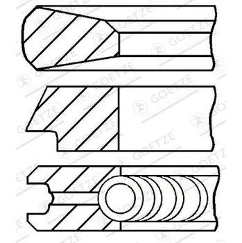 Píst motoru Sada pístních kroužků GOETZE ENGINE 08-429200-00