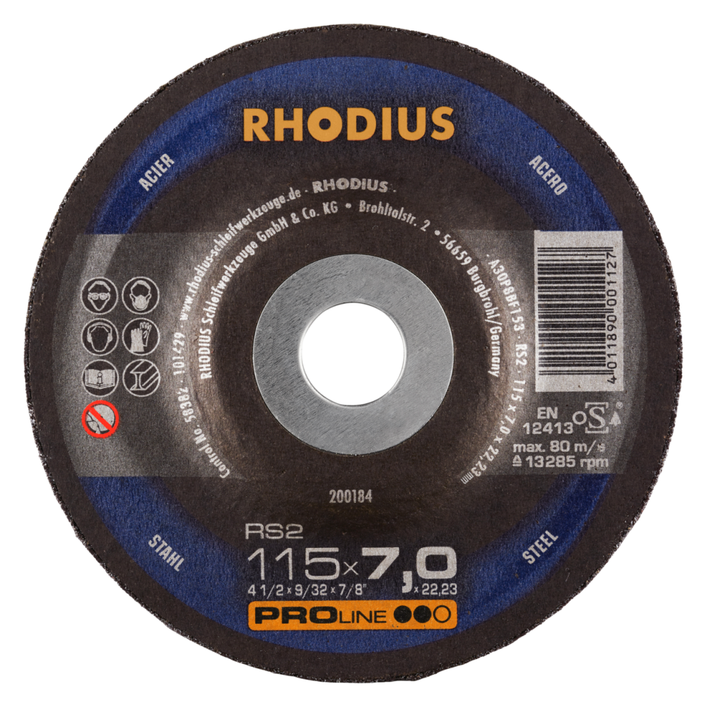 RHODIUS PROline Reinigungsvlies 115x22,23mm - 10 Stück Für Winkelschleifer