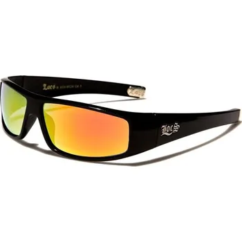 Sluneční brýle Locs Pánské RECTANGLE zrcadlové sluneční brýle Oranžové Olympic eyewear 97k-cube