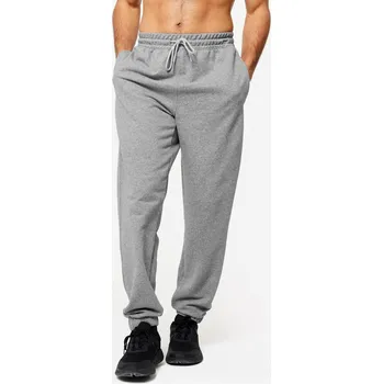 DOMYOS Pánské fitness tepláky Regular L ŠEDÁ