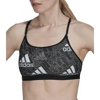 Podprsenka dámská sportovní podprsenka ADIDAS - BLACK/WHITE - 75B (M) (Adidas Powerreact Training Medium Support)