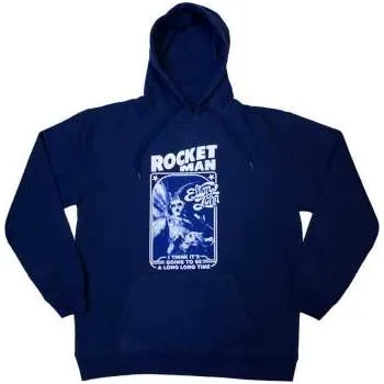 Pánská mikina Merch Elton John: Elton John Unisex Pullover Hoodie: Rocketman - Feather Suit Mono (large) L