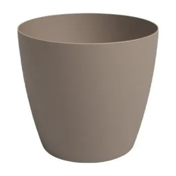 Obal na květináč Plastový obal na květináč SAN REMO, průměr 6 cm, taupe