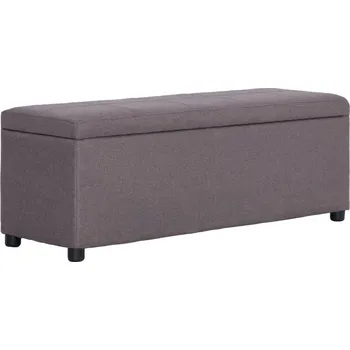Zahradní lavice vidaXL Lavice s úložným prostorem 116 cm taupe polyester