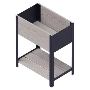 Truhlík Truhlík Modernbox, dřevo, kov, šedá, černá, 58 × 36 × 72 cm RMO-0580X0360X720-GR