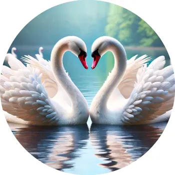 Jedlá dekorace na dort Jedlý papír labutě