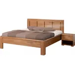 Manželská postel FLORENCIA čelo rovné, 4 výplně 180x200 cm, buk cink