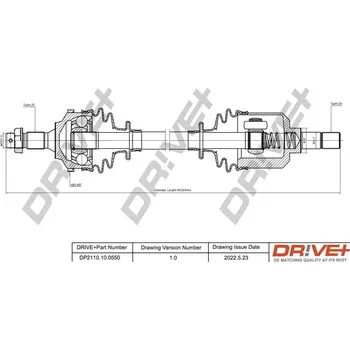 Poloosa kola Hnací hřídel Dr!ve+ DP2110.10.0550
