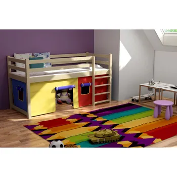 Postel Max-i Patrová postel MARINA PINE vč. roštu Zvolte rozměr:: 80 x 180 cm, Zvolte barvu:: moření olše