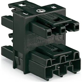 Elektrická zásuvka WAGO 770-607 konektor WINSTA MIDI zástrčka, rovná Počet kontaktů: 3 25 A černá 50 ks