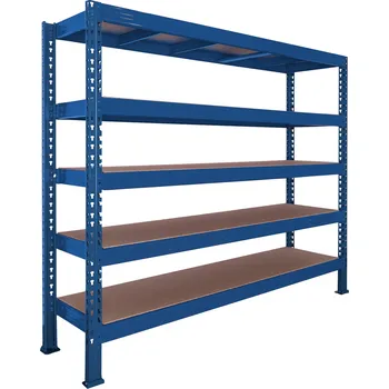 regál Nekonečný průmyslový regál Trestles RNC 2400x2000x600, nosnost 4000 kg, 5 polic Barva: modrá