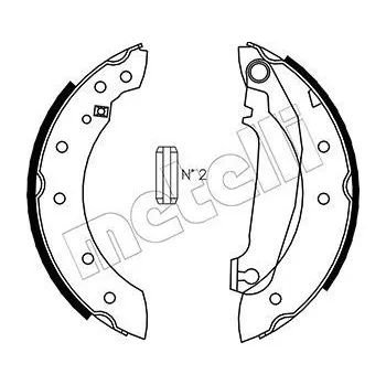 Brzdový systém Sada brzdových čelistí METELLI 53-0476