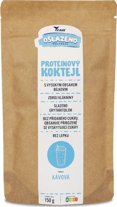 OSLAZENO bez cukru - Proteinový koktejl KÁVA 150 g (3 porce)