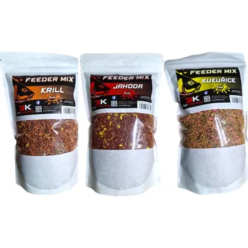 Návnadová surovina DK FISHING Feeder mix vlhčený kukuřice 1kg příchuť: Kukuřice