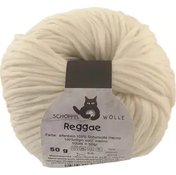 Příze Schoppel Wolle Reggae 989 Elfenbein (Příze merino Reggae 989 Elfenbein)
