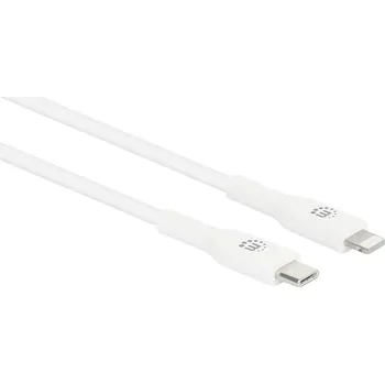 Mobilní telefon Manhattan USB kabel USB-C ® zástrčka, Apple Lightning konektor 0.50 m bílá 394505